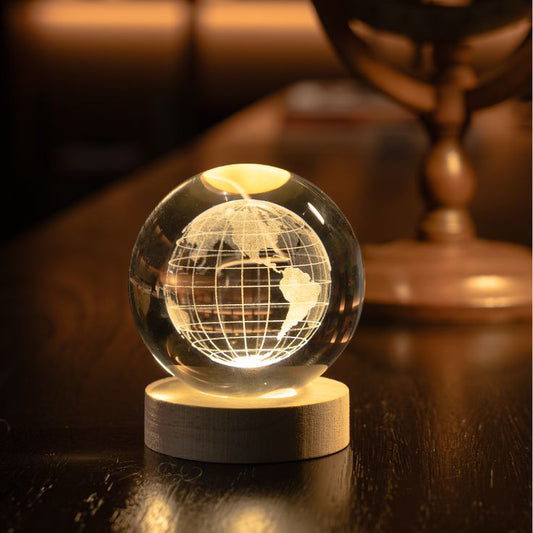 LAMPARA ESFERA CRISTAL TIERRA