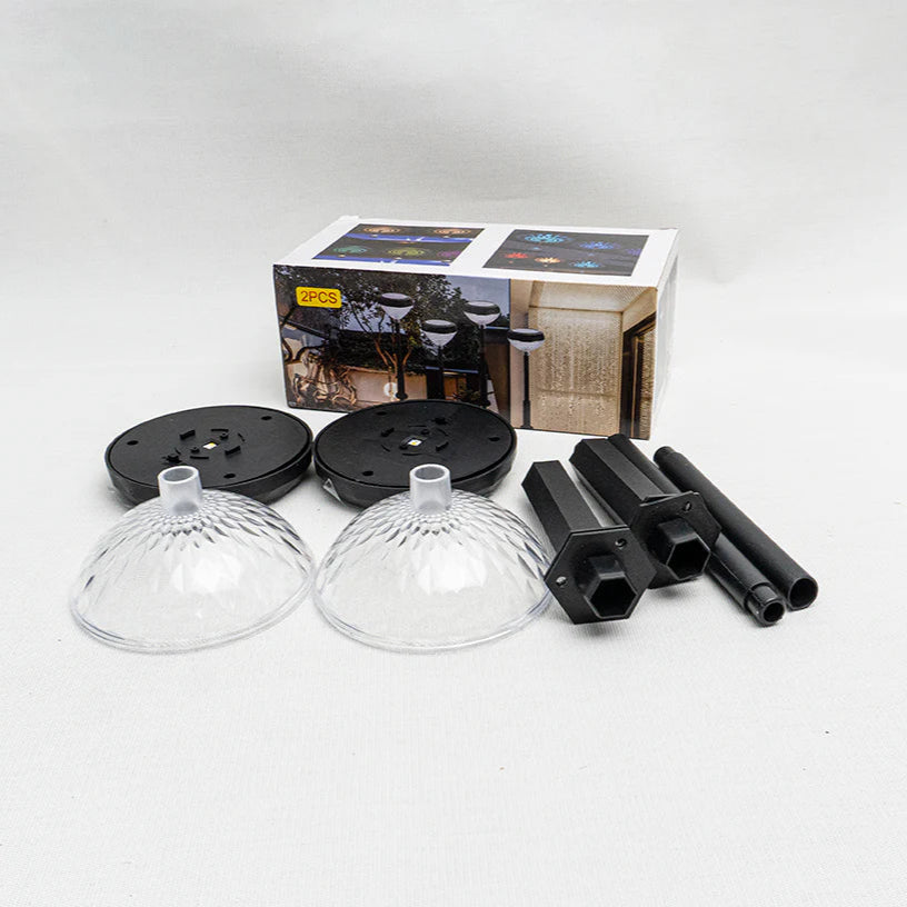 LAMPARAS SOLARES DIAMANTES RGB  PACK X2