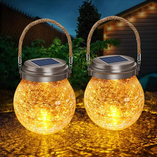 LAMPARA SOLAR FRASCO DE CRISTAL