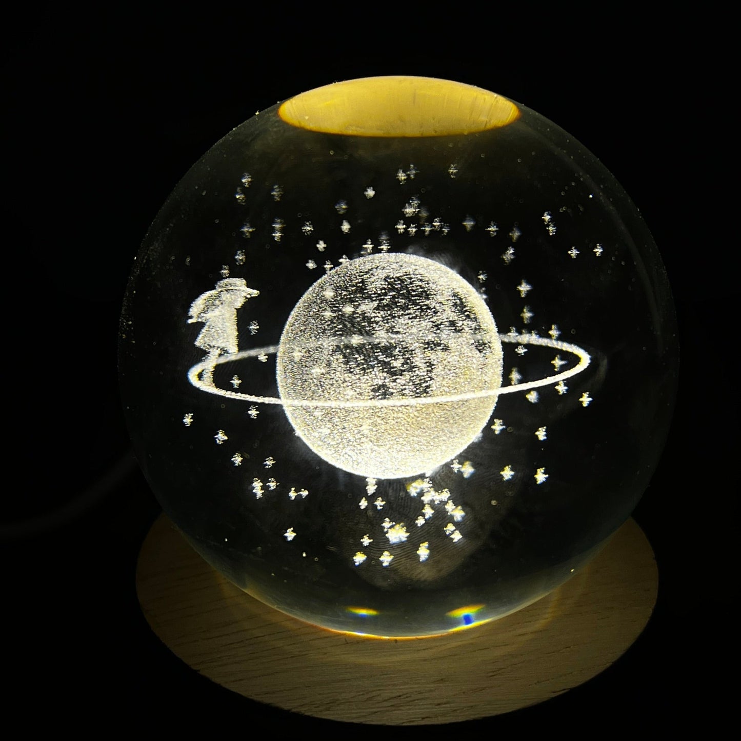 LAMPARA ESFERA CRISTAL TIERRA
