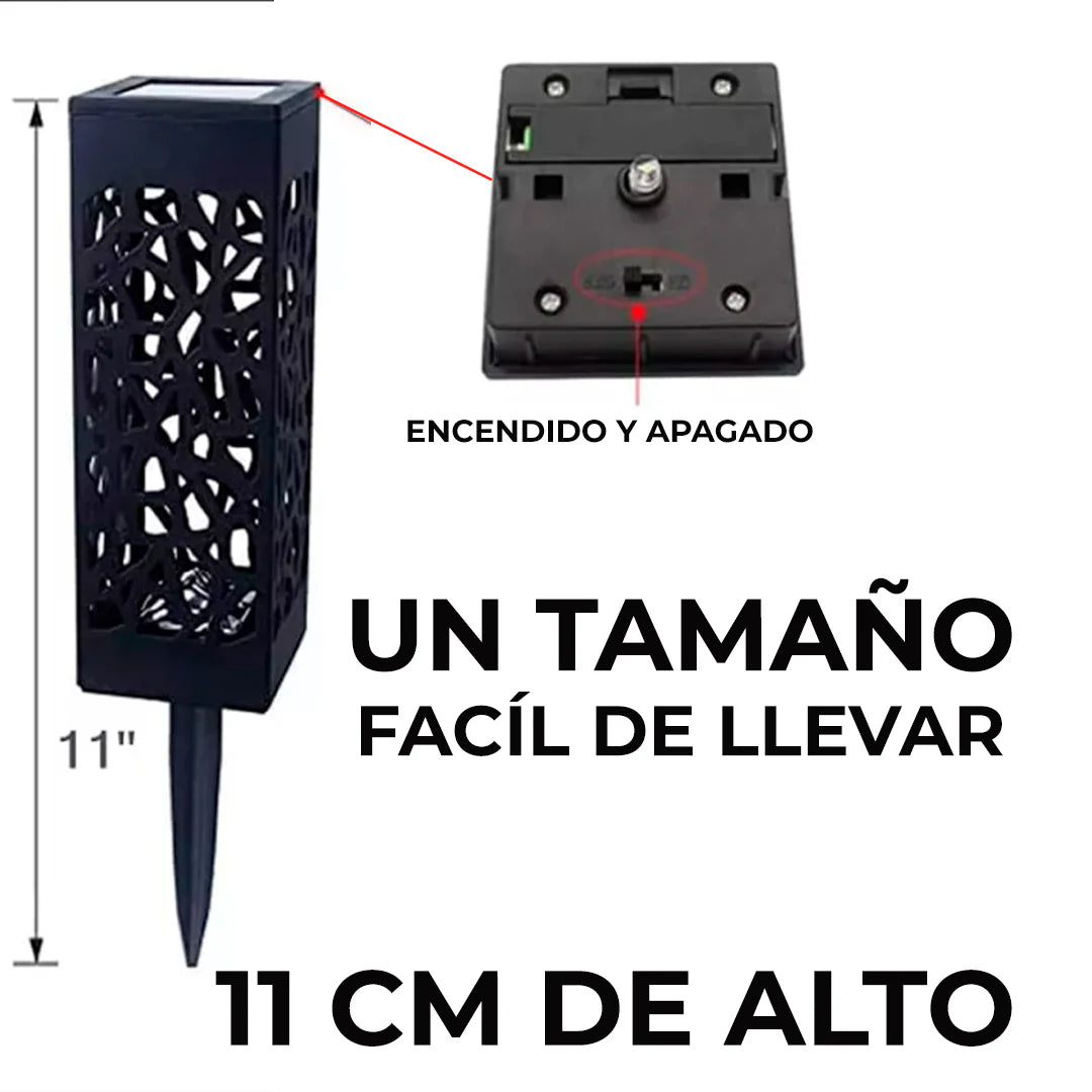 LUCES SOLARES CUADRADAS DE JARDIN PACK POR 6 UDS